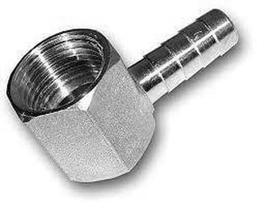 Chromowane kolanko kątowe z gwintem wewnętrznym 1/2 GW i króćcem do węża 9 mm