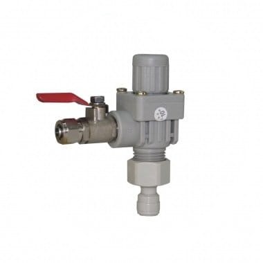 Reduktor ciśnienia wody 1/4 z zaworem kulowym i przyłączem wodnym Aquafilter