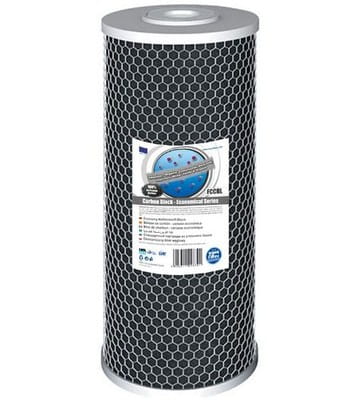 Wkład węglowy Big Blue 10 cali z siatkową osłoną, do uzdatniania wody, redukuje chlor i zanieczyszczenia