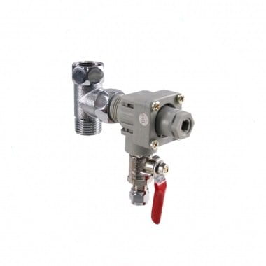 Reduktor ciśnienia ADV-REG-CR_AQ z zaworem kulowym i przyłączem wodnym 1/2 cala do osmozy