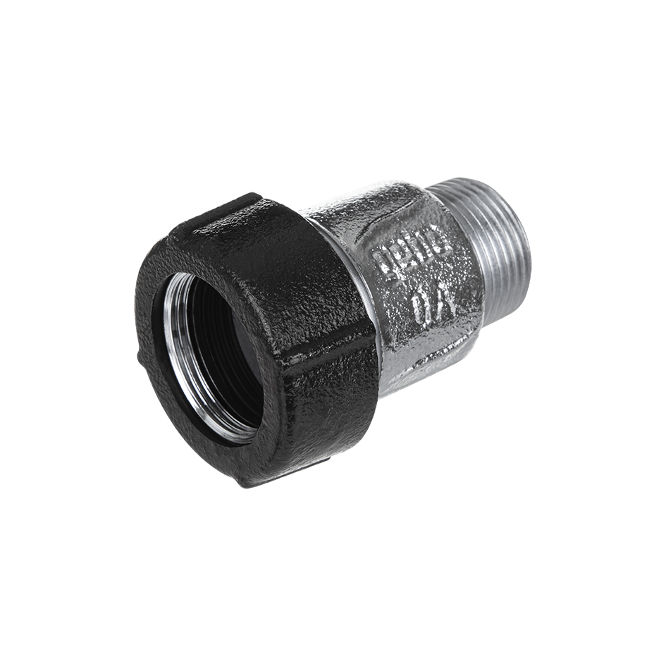 Łącznik zaciskowy żeliwny 5/4 cal GZ z gwintem zewnętrznym i zaciskiem do rur stalowych