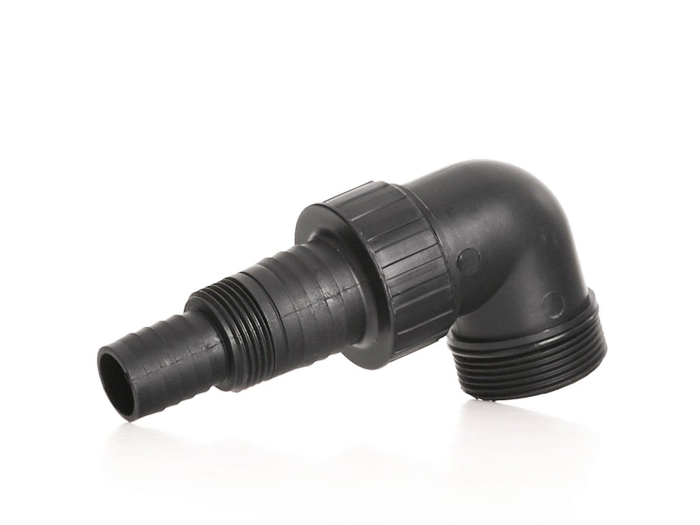 Plastikowe kolano-króciec do pompy 1", 1-1/4", 1-1/2" z gwintem i złączką do węża