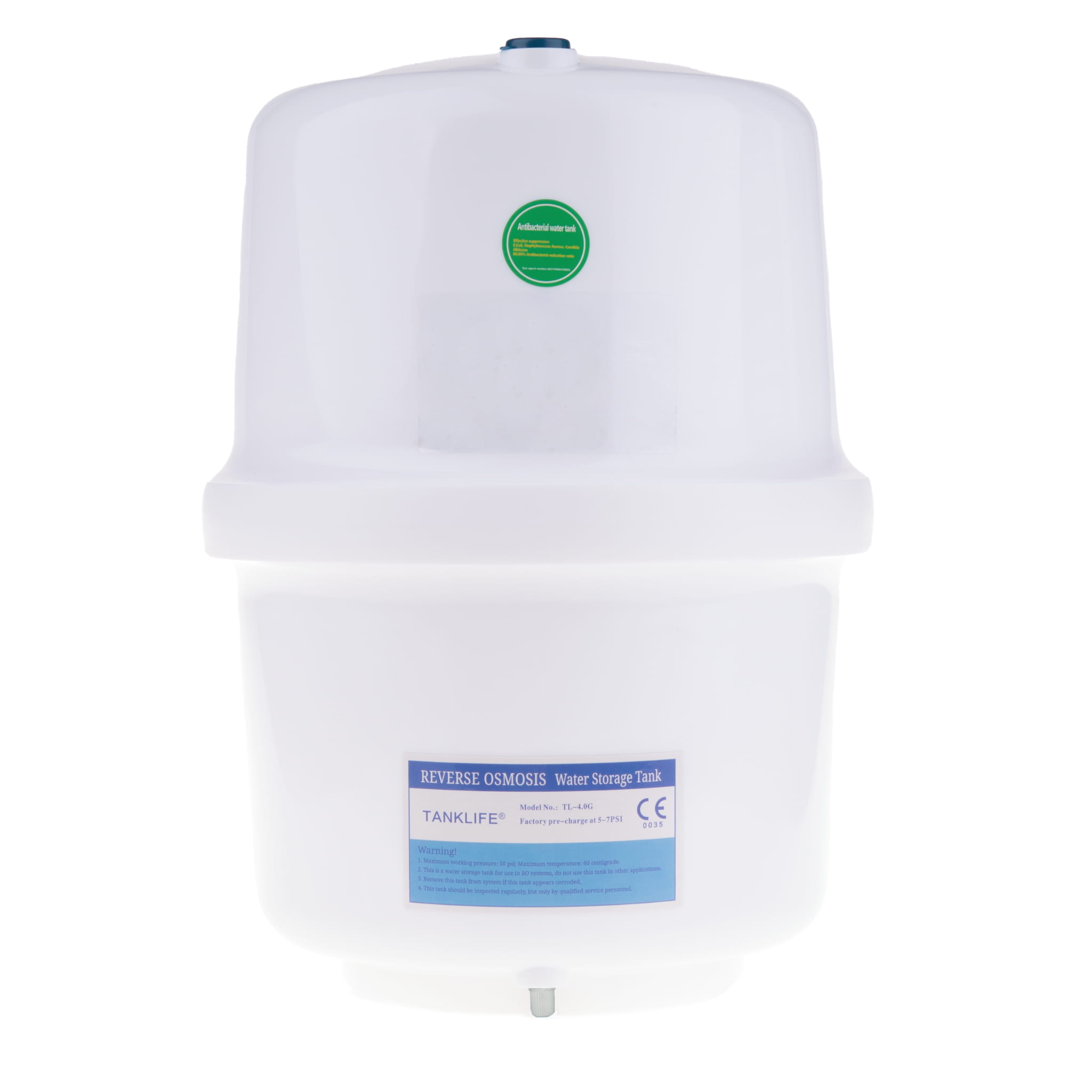 Biały zbiornik ciśnieniowy do osmozy TL-4,0G o pojemności 15 litrów z gwintem 1/4 cala