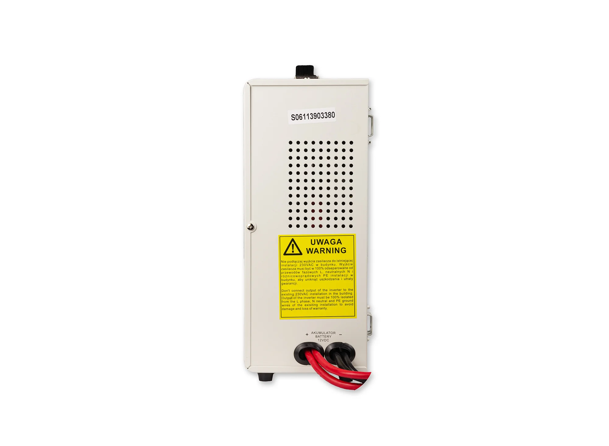 Zasilacz awaryjny SINUS PRO 1200 E PLUS 12V z wentylacją i przewodami zasilającymi