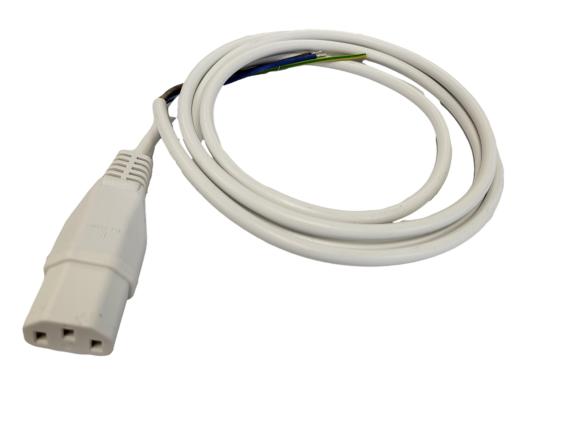 Biały kabel zasilający 1,7 m z żeńskim wtykiem C13 do sterownika