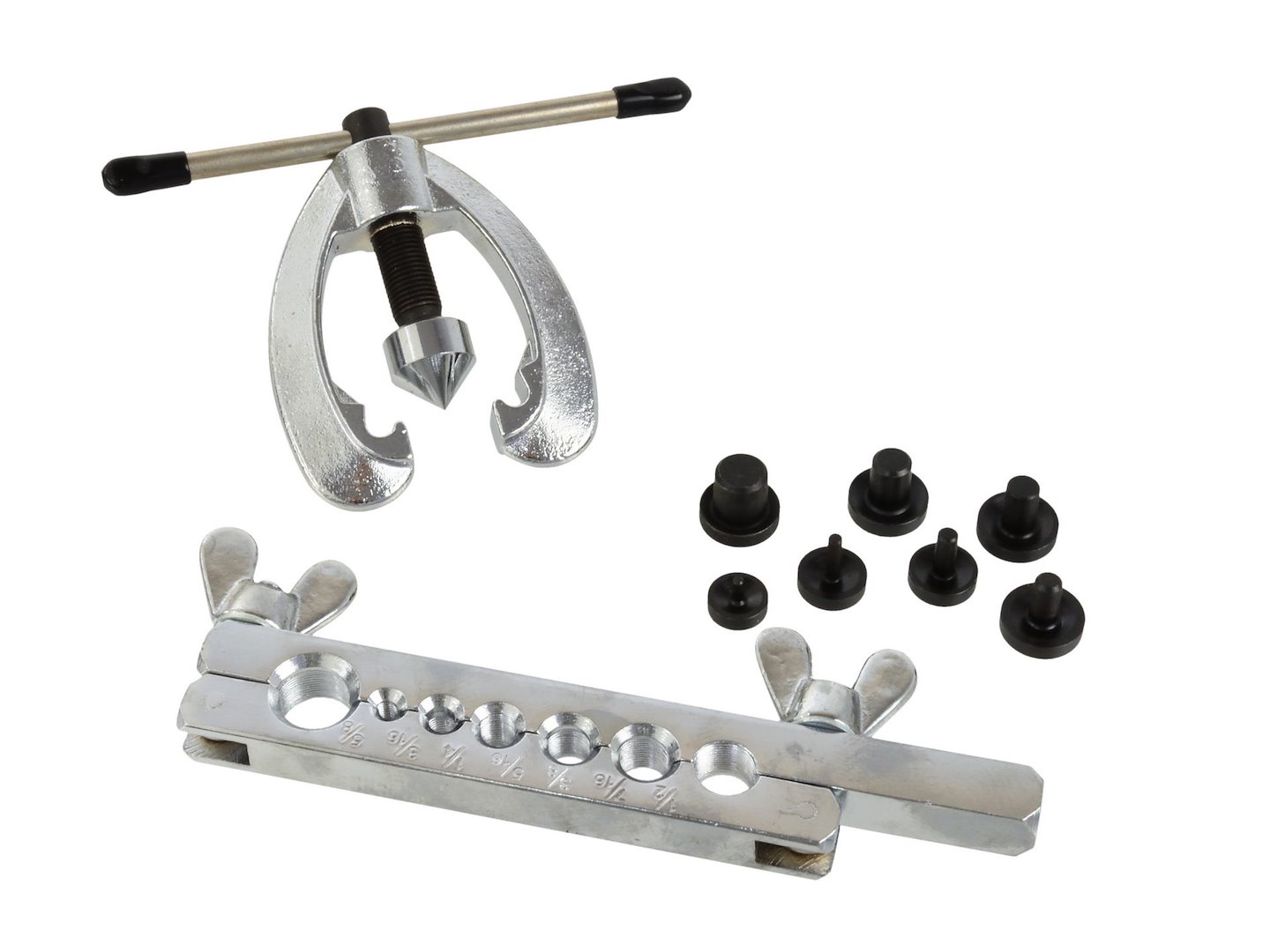 Zestaw do zarabiania rurek hamulcowych 10 el. z narzędziem zaciskającym i rozwalcowującym