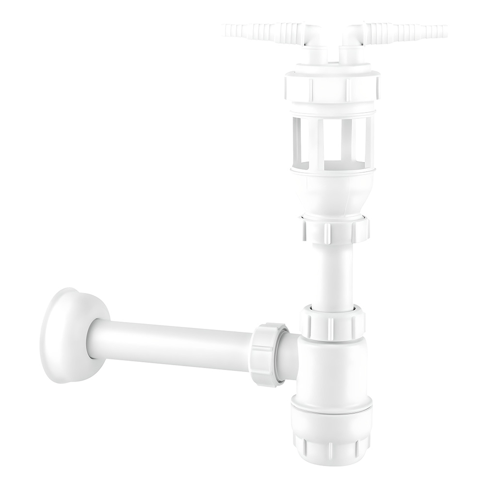 Biały syfon do odprowadzania popłuczyn 1 1/2" x 32 mm z tworzywa sztucznego McALPINE