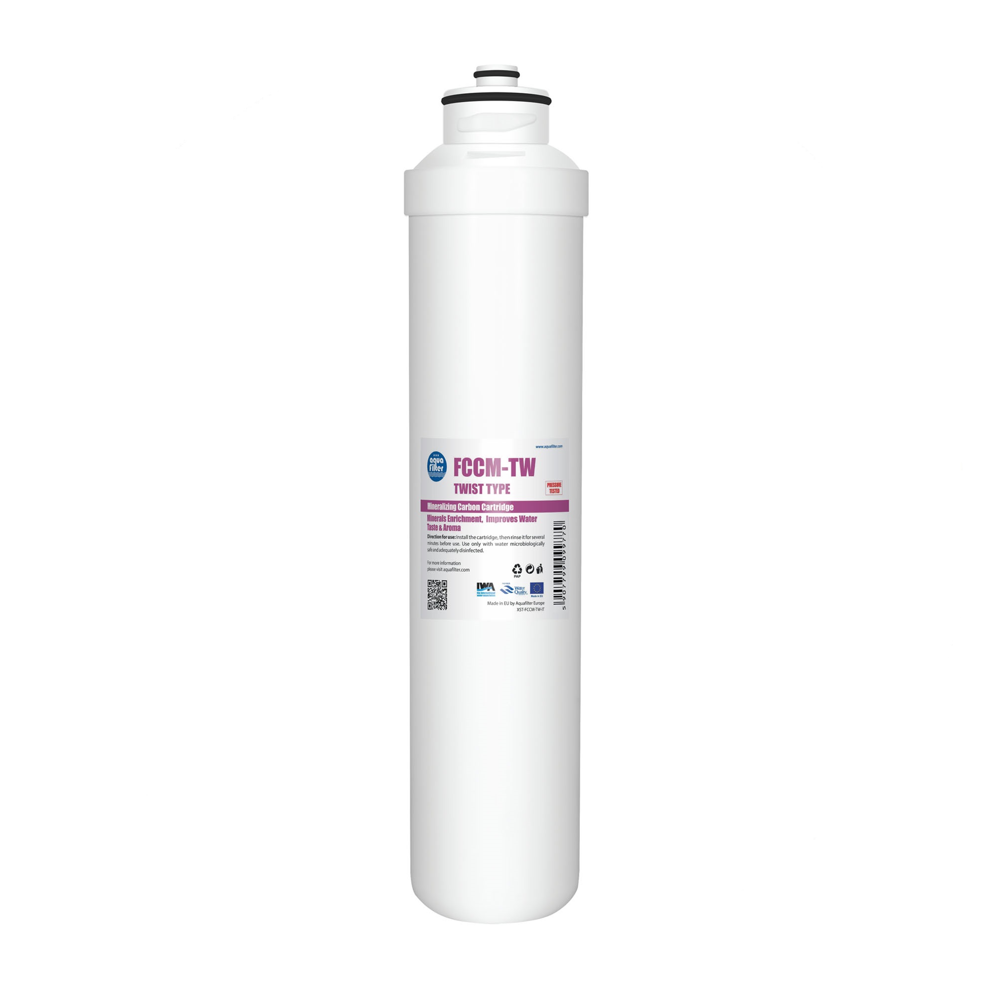 Wkład FCCM-TW węglowo mineralizujący typu TWIST do filtrów wody 12 cali, 5 mikronów, biały
