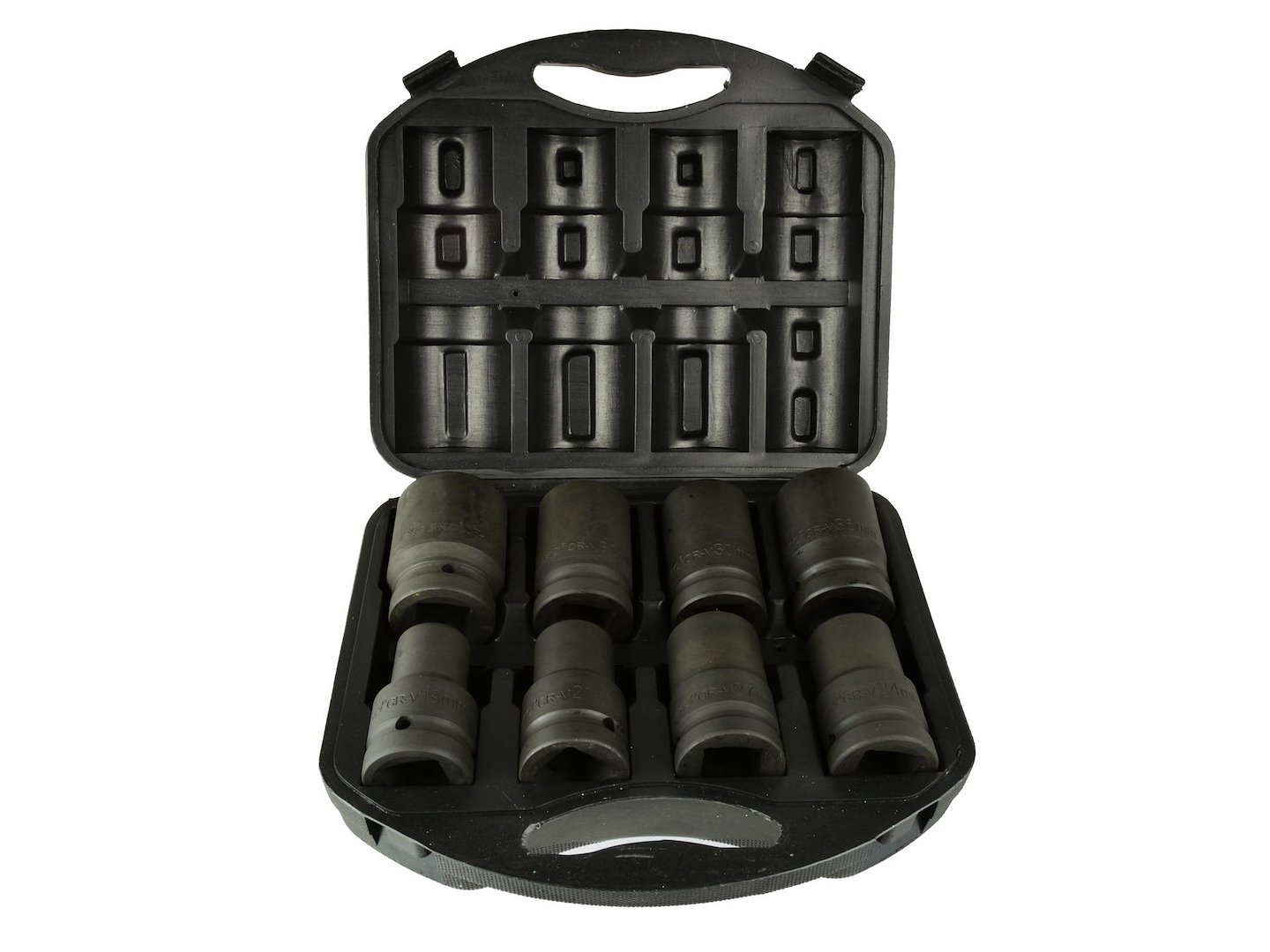 Komplet 8 nasadek udarowych 1 cala 19-41mm w czarnej walizce