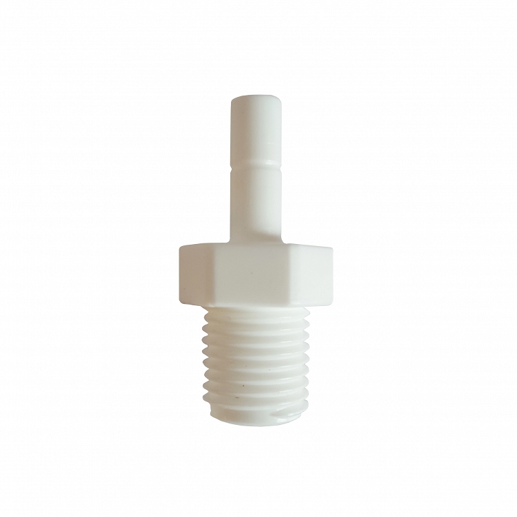 Biała złączka do filtra osmozy z gwintem 1/4 cala i wtykiem 1/4 cala