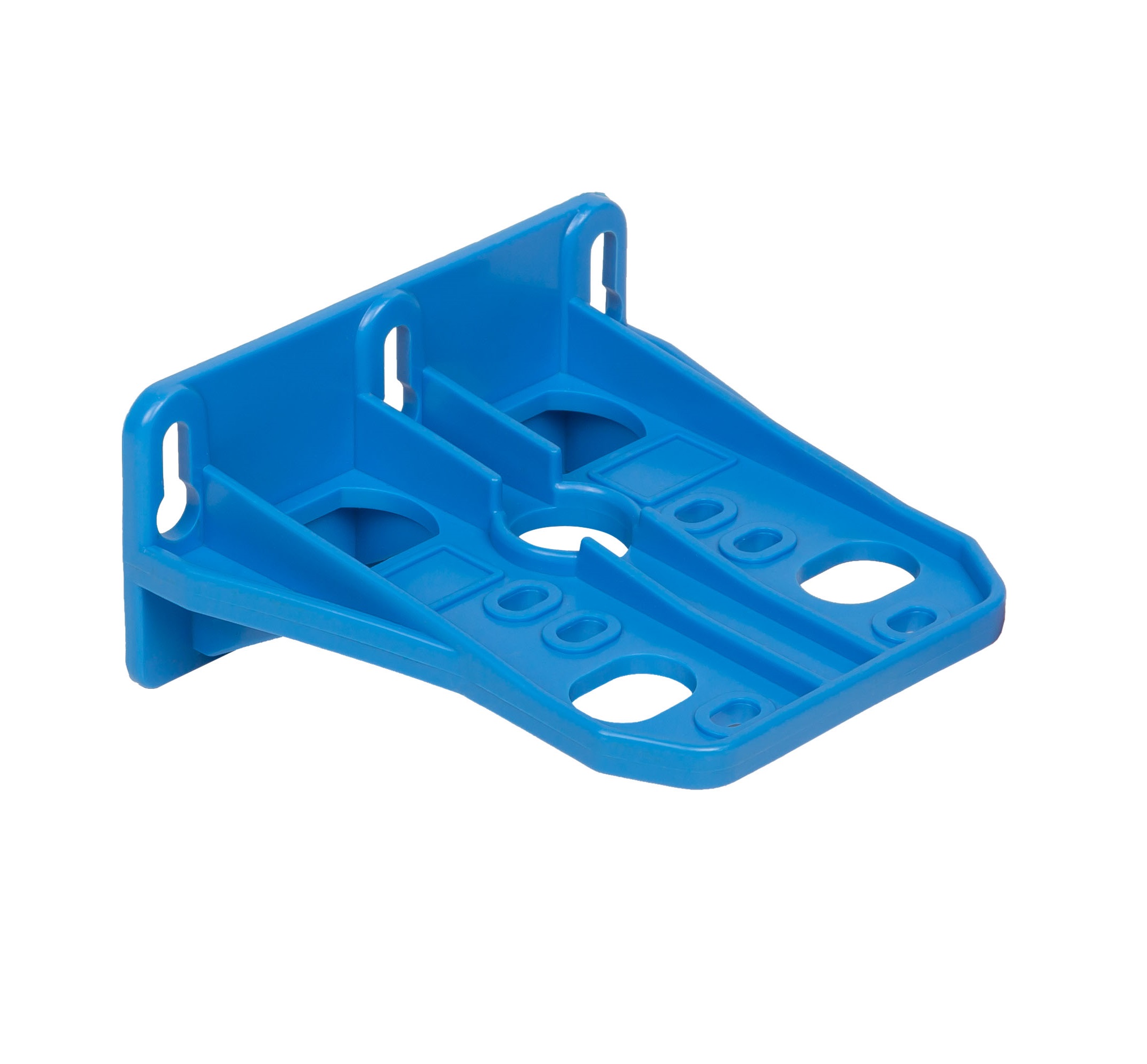 Niebieska płytka montażowa FXBR1PN do korpusu filtra, z otworami montażowymi, wykonana z tworzywa sztucznego