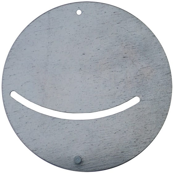 Metalowa przysłona wlotu powietrza do wentylatora WPA 03 WPA 120 z otworem montażowym i szczeliną