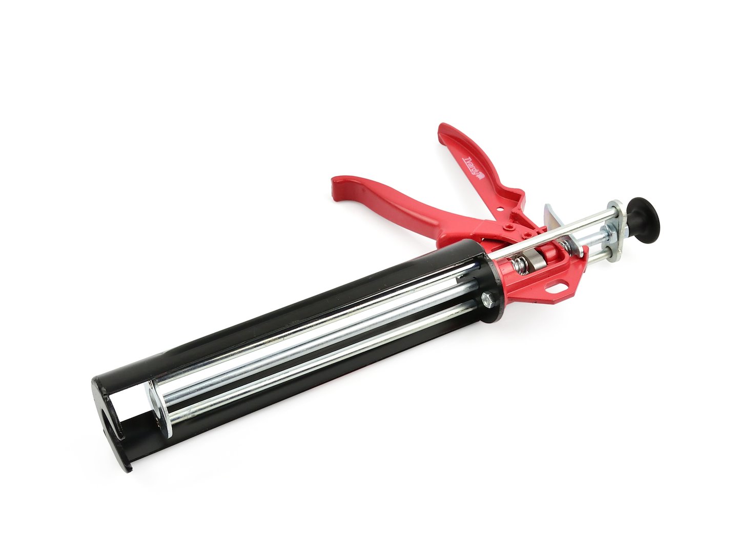 Wzmacniany pistolet wyciskacz silikonu i kotew chemicznych z ergonomicznym czerwonym uchwytem i stalową konstrukcją