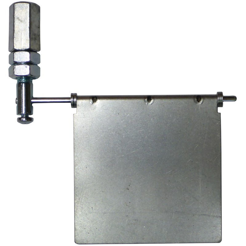 Metalowa klapka regulatora ciągu kominowego do wentylatorów WPA 140, 145, 143 z osiowym mocowaniem