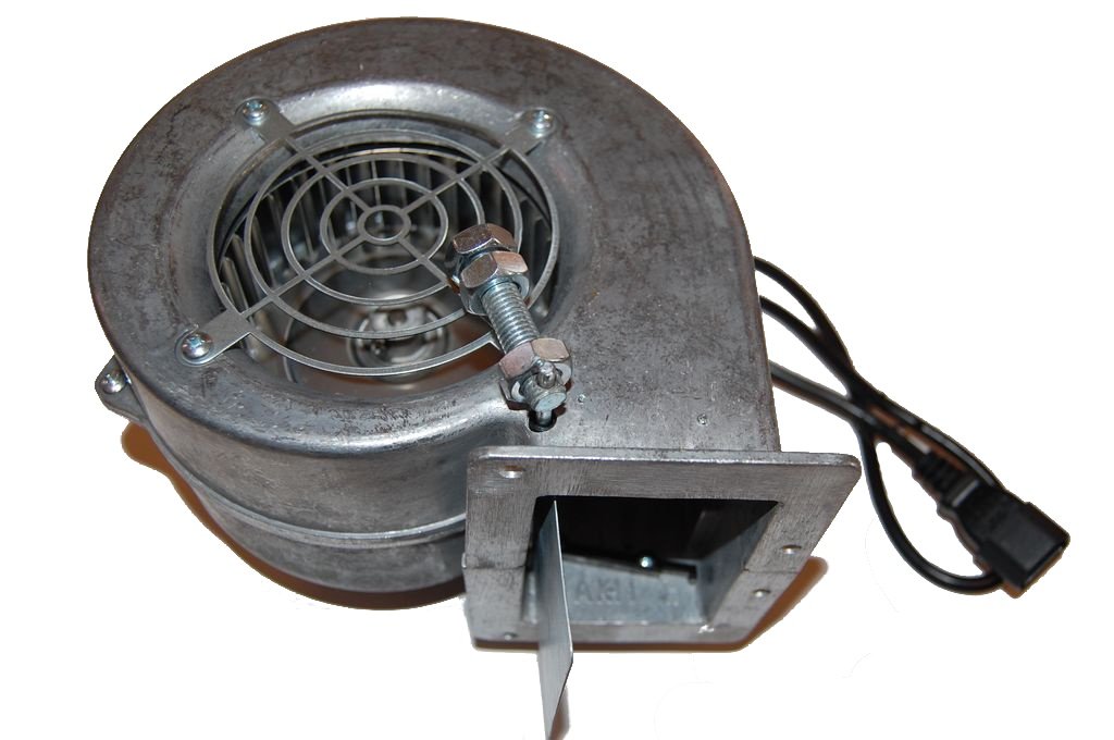 Wentylator dmuchawa RV05R z klapką i przewodem, obudowa aluminiowa, metalowy wirnik, zasilanie 230V