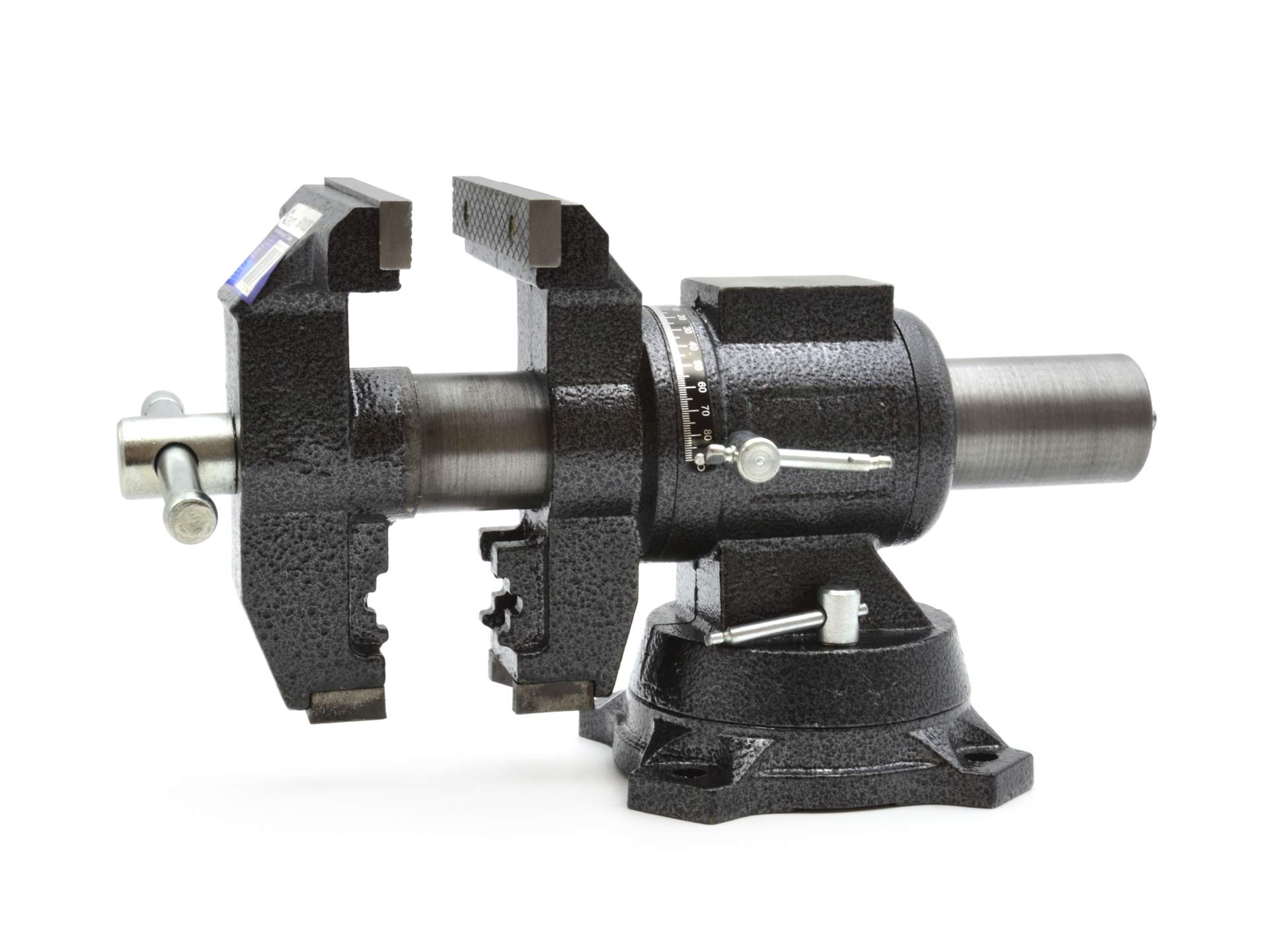 Obrotowe imadło 125 mm z szczękami do rur
